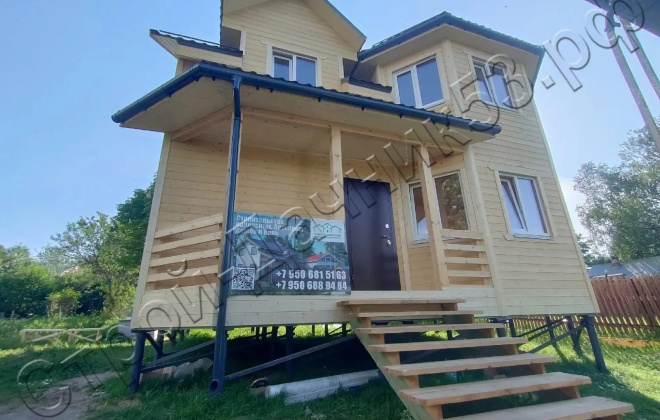 4 Каркасный дом Д-93, 8x6м, 100.4 М², Московская область, Чеховский район, деревня Городище (5)